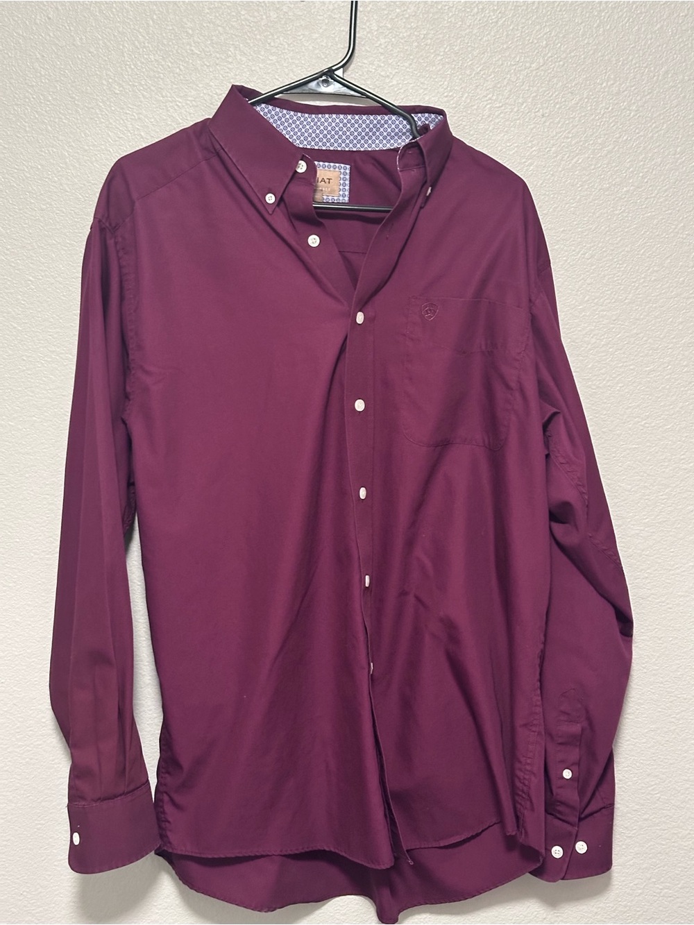 Ariat Men's Button-Down Shirt - Burgundy